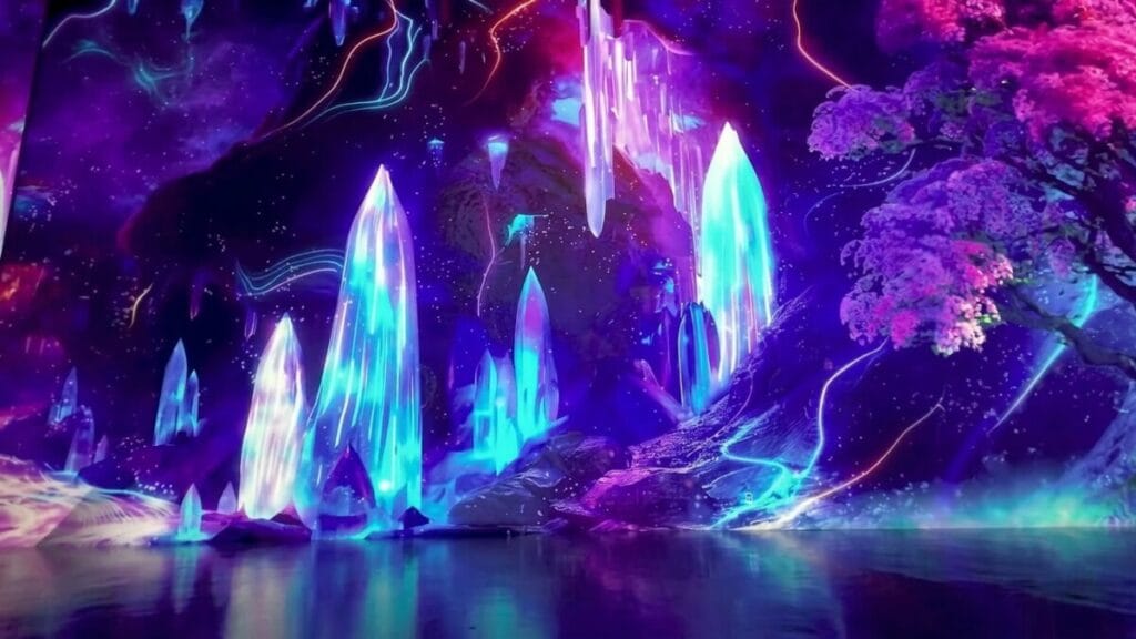 Yeosu itinerary stop iMuseum's immersive crystal cave media art room
